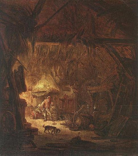 Isaac van Ostade Interior of a Peasant House China oil painting art